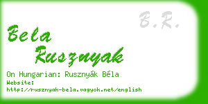 bela rusznyak business card